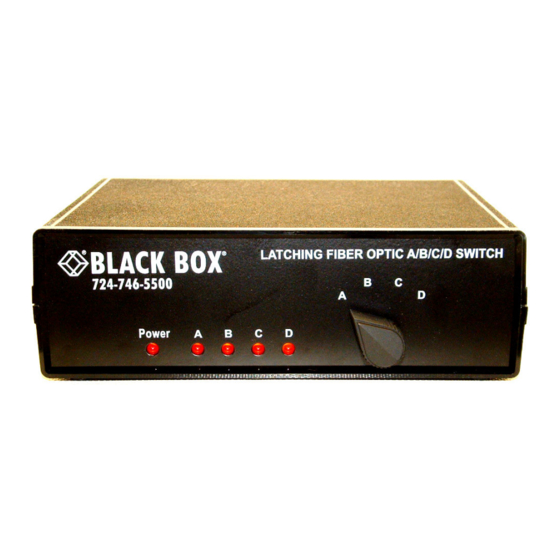 Black Box SW1005A Quick Start Manual