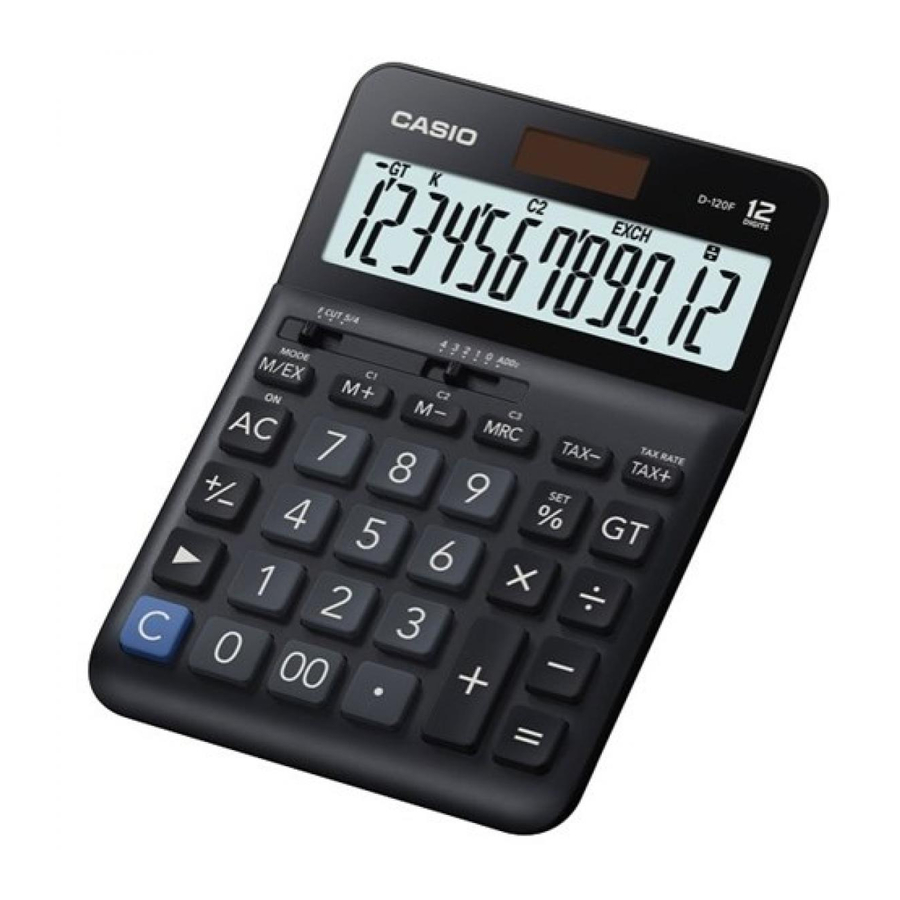 Casio D-120F, J-120F - Desktop Calculator User's Guide