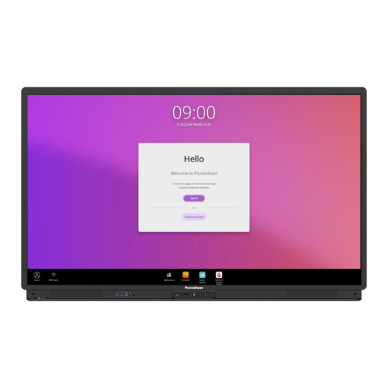 promethean ActivPanel 9 User Manual