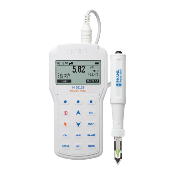 Hanna Instruments HI98163 Instruction Manual