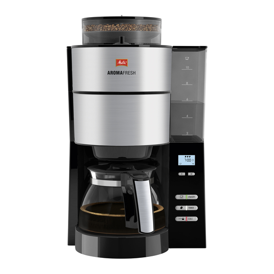 Melitta AROMAFRESH Operating Instructions Manual