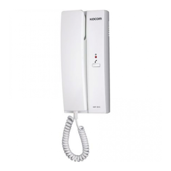 KOCOM KDP-601A Manual For Operation And Installation