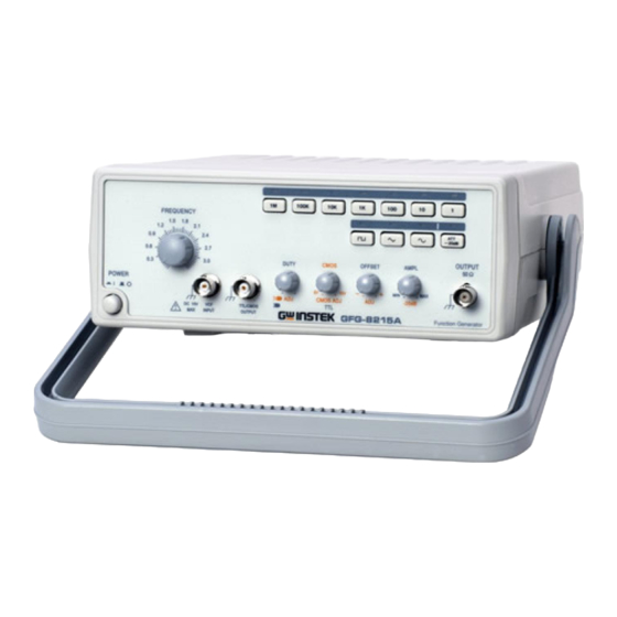 GW Instek GFG-8215A Manual