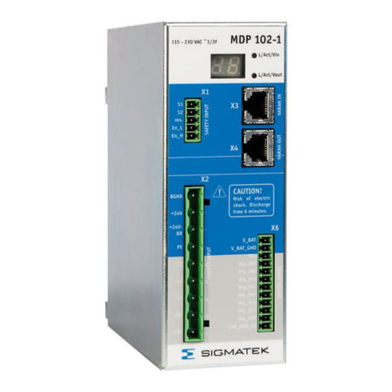 SIGMATEK MDP 102-1 Manual