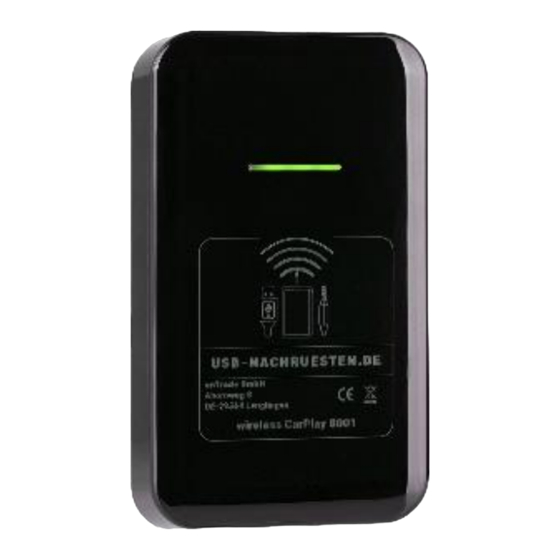 USB-Nachruesten wireless CarPlay 8001 Manual