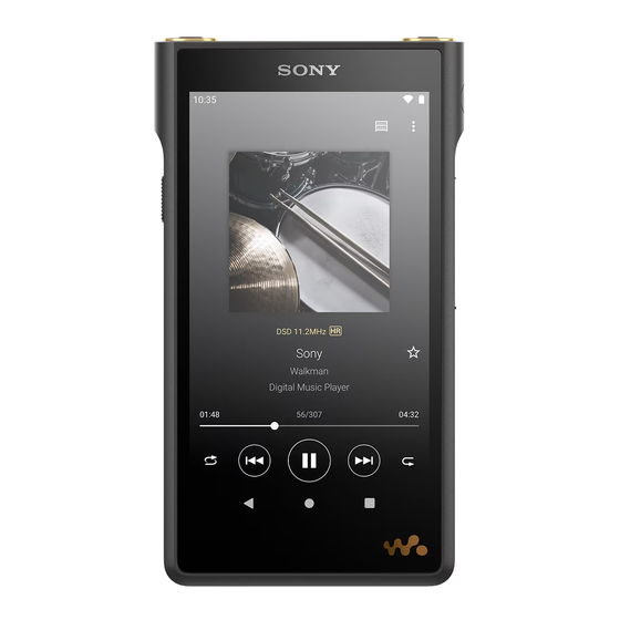 Sony Walkman NW-WM1AM2 Operating Instructions