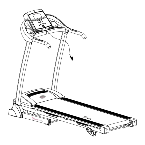 Sunny Health & Fitness P8700 Treadmill Manuals