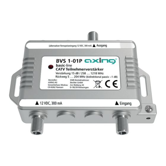 axing basic-line BVS 1-01P Operation Instructions