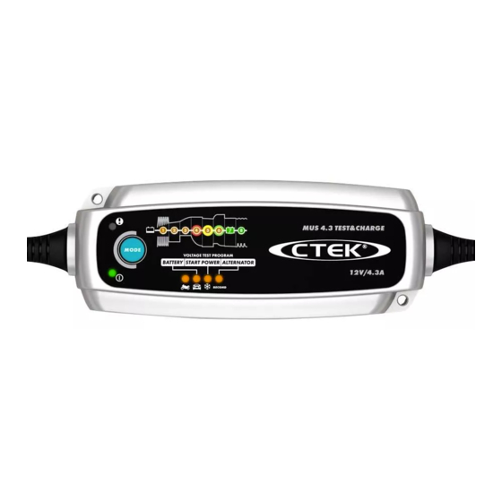 CTEK MUS 4.3 MANUAL Pdf Download ManualsLib