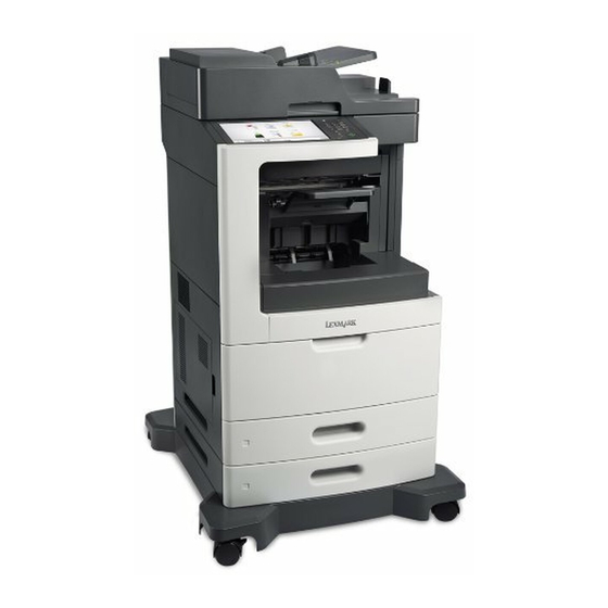 LEXMARK MX810 SERIES USER MANUAL Pdf Download | ManualsLib