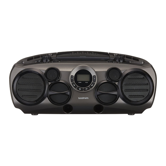 goodmans bluetooth cd boombox