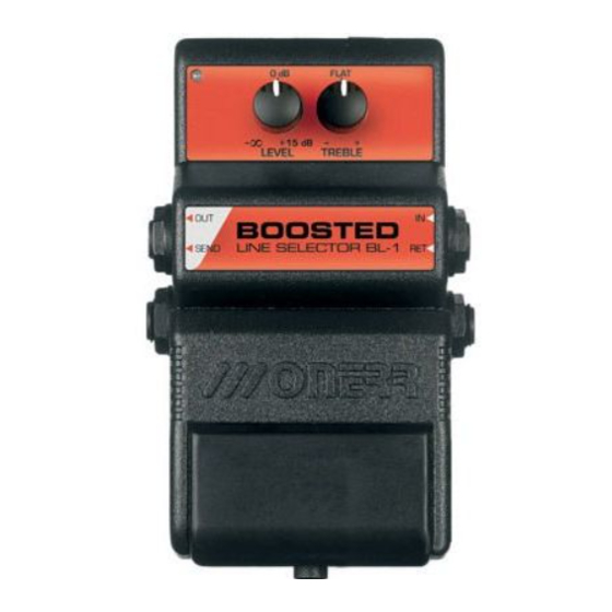 ONERR BOOSTED LINE SELECTOR BL1 USER MANUAL Pdf Download ManualsLib