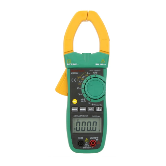 Mastech MS2026R Operator's Instruction Manual
