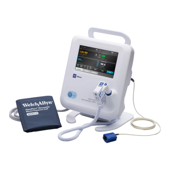 Hillrom Welch Allyn Spot Vital Signs 4400 Quick Reference
