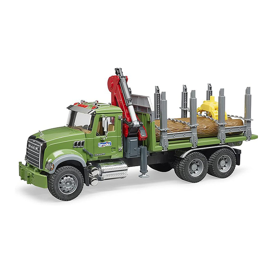 bruder MACK Granite Timber truck 02824 Quick Start Manual