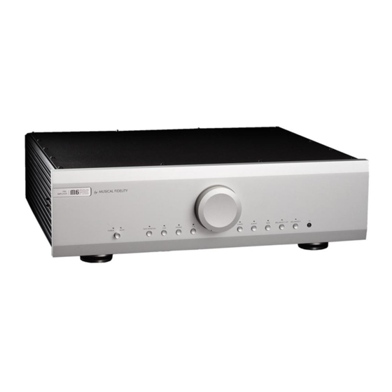Musical Fidelity M6sPRE Manual