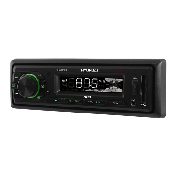 Hyundai H-CCR8104F Manuals