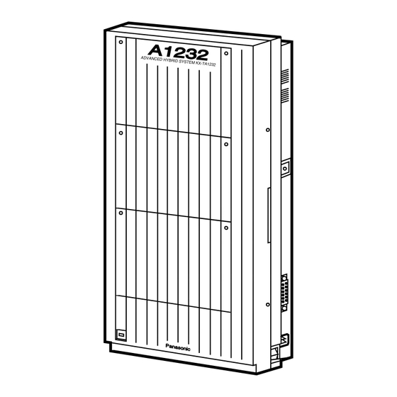 Panasonic KX-TA1232 User Manual Addendum