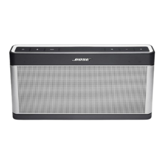 Bose SoundLink Bluetooth speaker III Manual