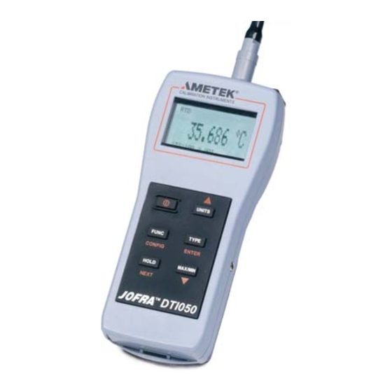 Ametek JOFRA DTI050 B Reference Manual