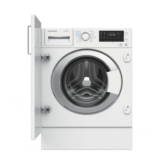 Grundig GWD I854 Integrated Washer Dryer Manuals