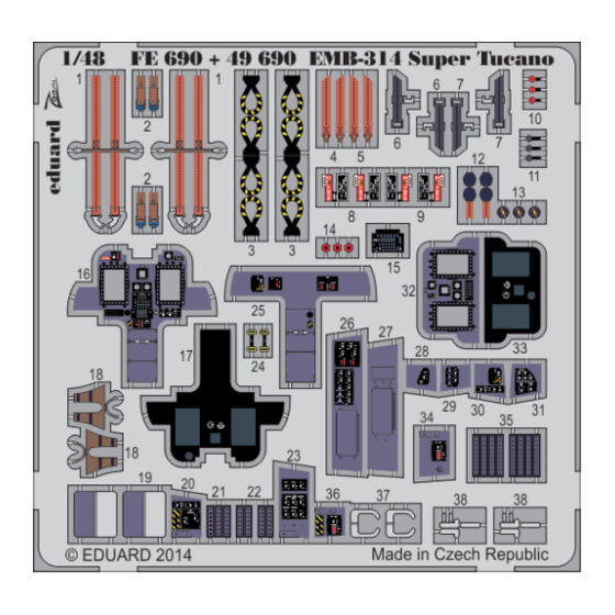 Eduard Zoom EMB-314 Super Tucano S.A. Assembly Instructions