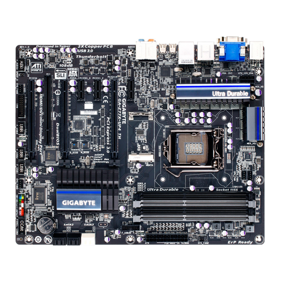 Gigabyte GA-Z77X-UP4 TH User Manual