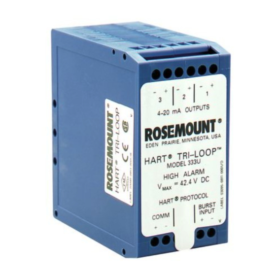 Rosemount 333 HART Tri-Loop Product Manual