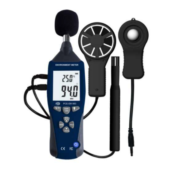 PCE Instruments PCE-EM 883 Manual
