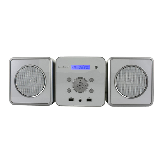 SOUNDMASTER MCD380BT Micro Stereo System Manuals