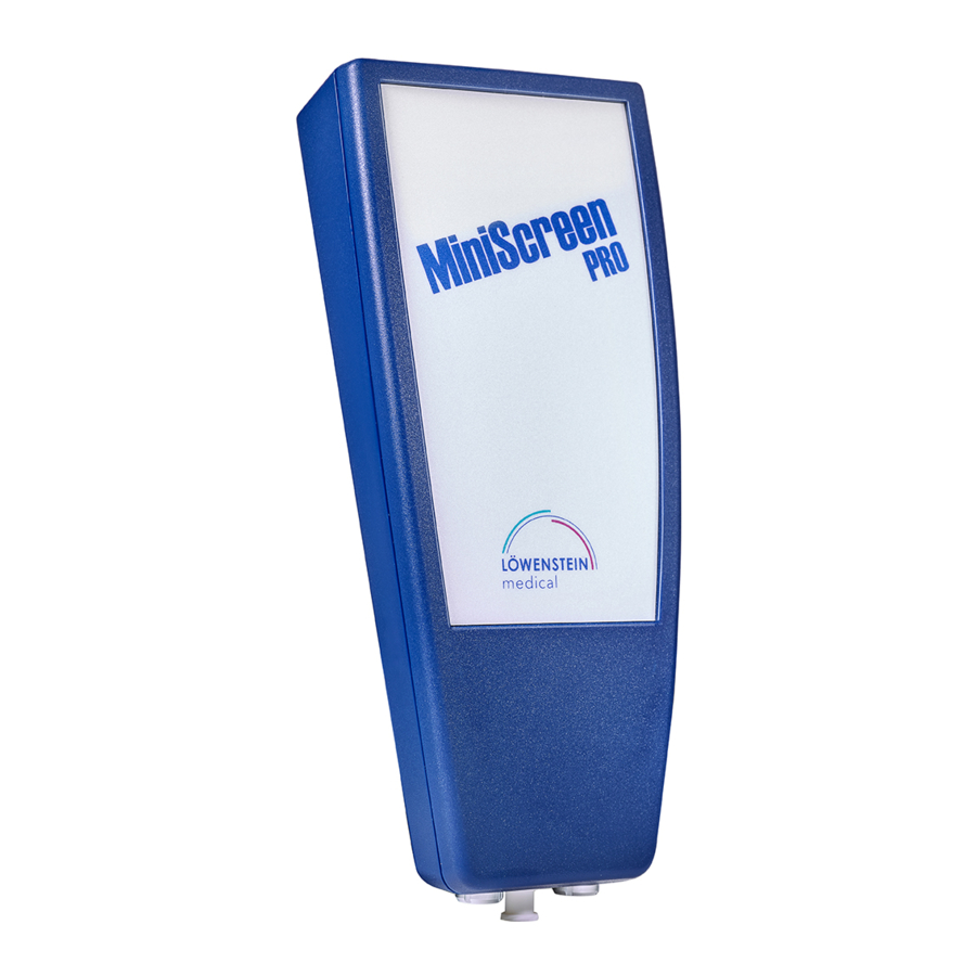 Lowenstein Medical MiniScreen Pro Description And Instructions For Use