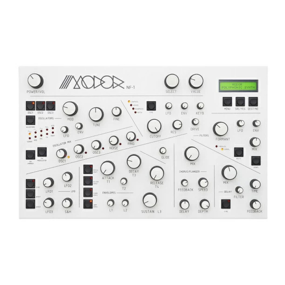 User Manuals: Modor OS014 Polyphonic Synthesizer