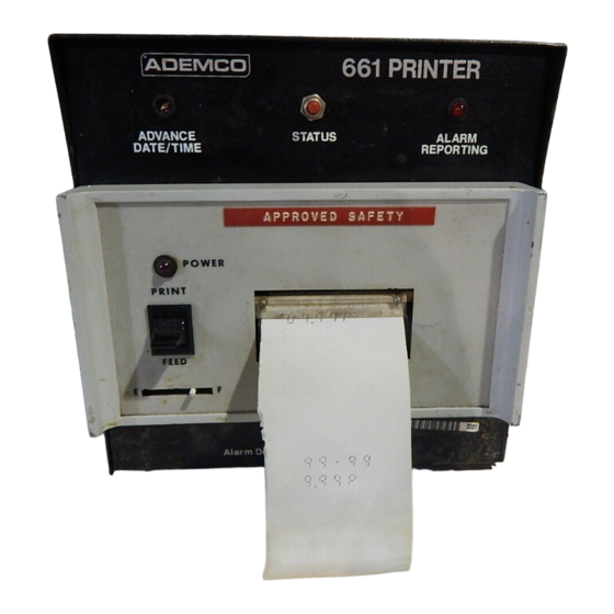 ADEMCO 661 Printer Manuals