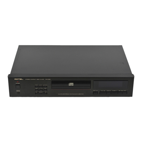 Rotel RCD 950 Owner's Manual
