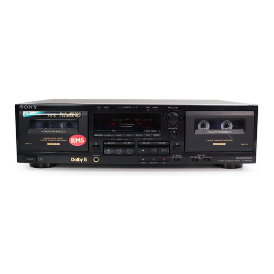 Sony TC-WR645S Service Manual