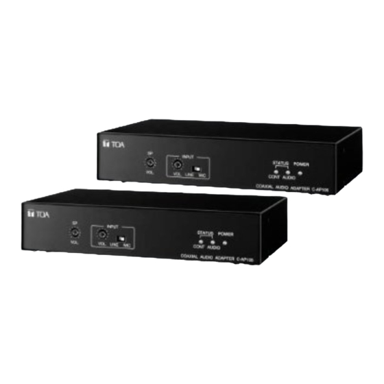 User Manuals: Toa C-AP105 Coaxial Audio Adapter
