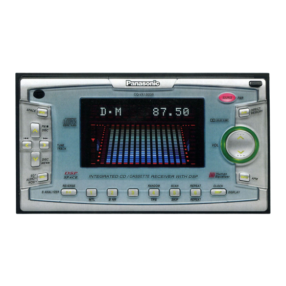 Panasonic CQ-VX1300W Operating Instructions Manual