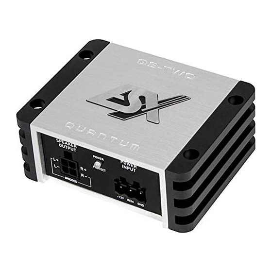 Audio Design ESX QUANTUM QS-TWO Owner's Manual