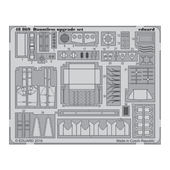Eduard Dauntless upgrade set Manual