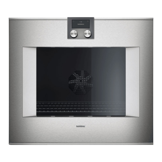 Gaggenau BO 480/481 6 series Use And Care Manual