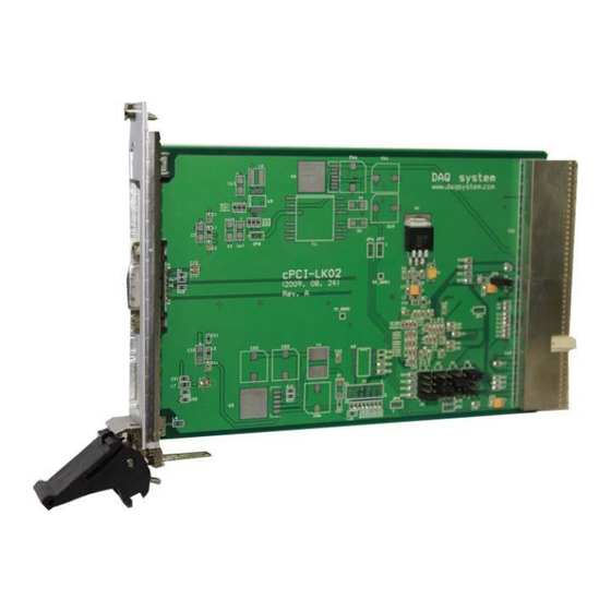 DAQ system cPCI-LK02 User Manual