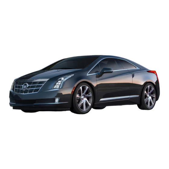 Cadillac ELR 2014 Owner's Manual