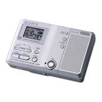 Sony MZ-B10 - Minidisc Voice Recorder Operating Instructions Manual