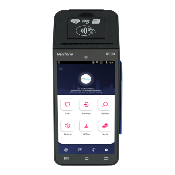 VeriFone X990 User Manual