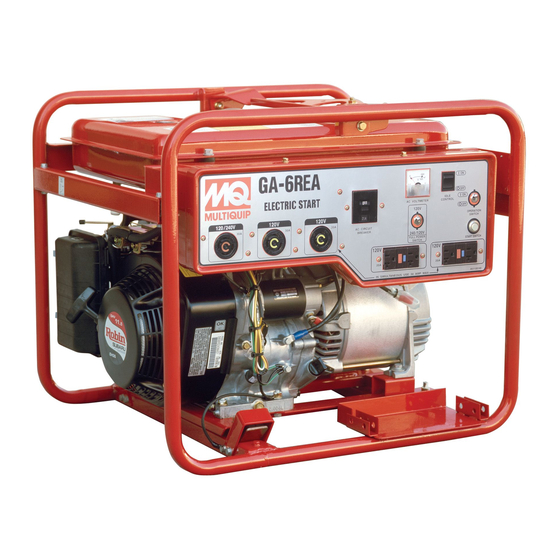 MULTIQUIP GA-6REA Operation And Parts Manual