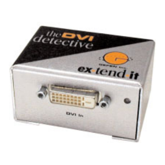 Gefen ex-tend-it DVI Detective User Manual
