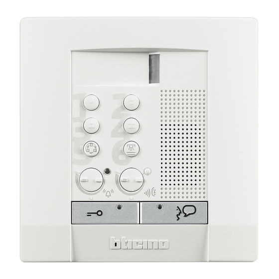 Bticino 344082 Audio Internal Unit Manuals