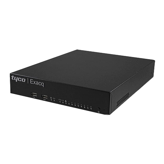 Tyco exacqVision G Series Quick Start Manual