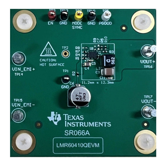 Texas Instruments LMR60410QEVM User Manual