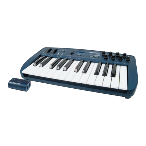 M-Audio Controller MIDI USB Wireless MidAir 25/37 Manuale Dell'utente